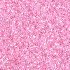 NO:107 Miyuki Delica , Miyuki Boncuk 11/0 DB245 Uçuk Şeffaf Pembe