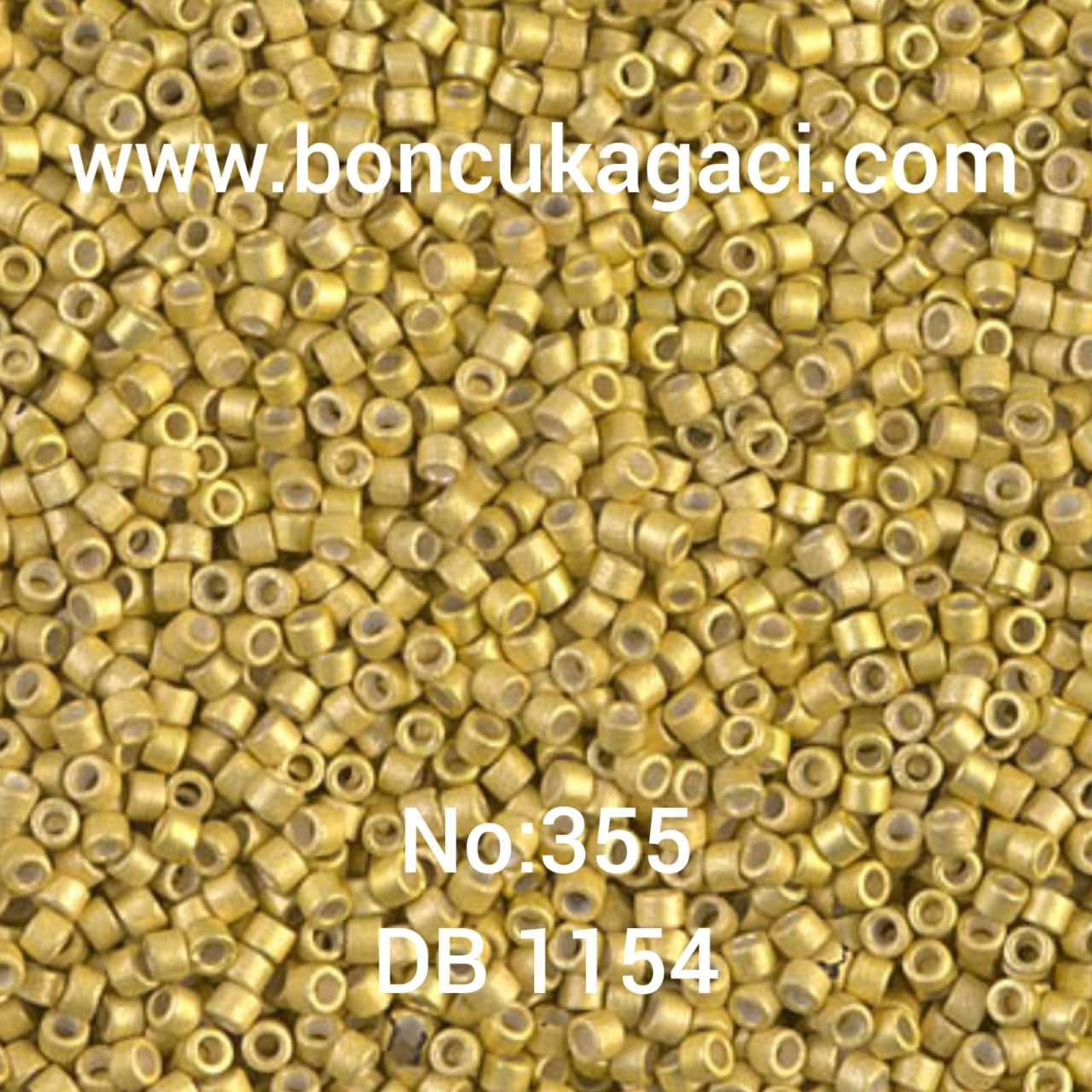 NO:355 Miyuki Delica Boncuk 11/0 DB1154 Galvaniz Mat Açık Altın