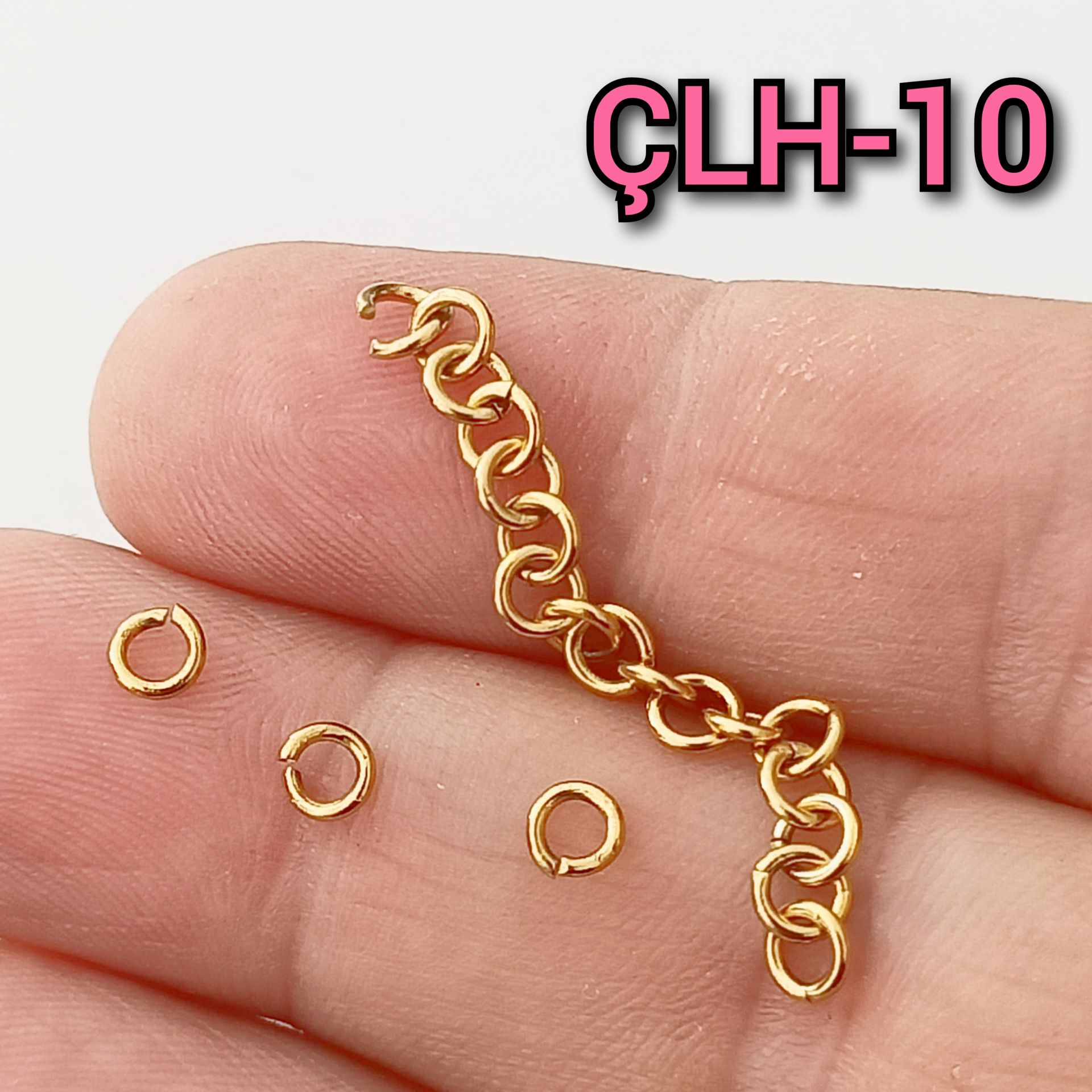 ÇLH-10 A Kalite Altın Renk 316L Cerrahi Çelik Şerit Halka 4*0.7 mm