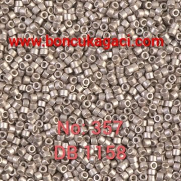 NO:357 Miyuki Delica Boncuk 11/0 DB1158 Galvaniz Mat Dumanlı Ametist