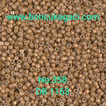 NO:358 Miyuki Delica Boncuk 11/0 DB1163 Galvaniz Mat Bal Rengi