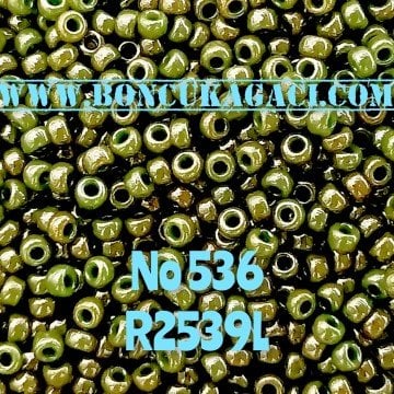 Miyuki Kum Boncuk , Miyuki Round Boncuk 11/0 No:536 R2539L Parlak Haki 10 gr
