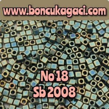 1.8 mm No:18 Miyuki Küp Boncuk , Miyuki Square Boncuk 5 gr Yanar Döner