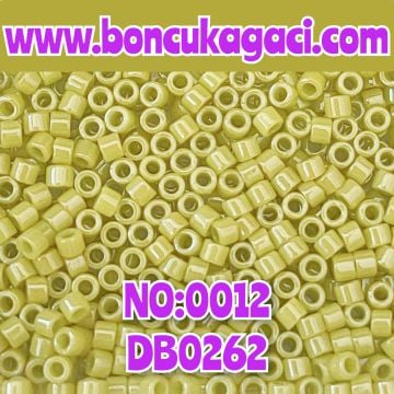NO:012 Miyuki Delica Boncuk 11/0 DB0262 Opak Açık Yeşil