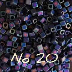 1.8 mm No:20 Miyuki Küp Boncuk , Miyuki Square Boncuk 5 gr Mat Yanar Döner