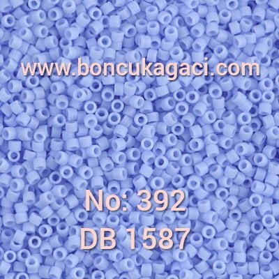 NO:392 Miyuki Delica , Miyuki Boncuk 11/0 DB1587 Mat Açık Mavi