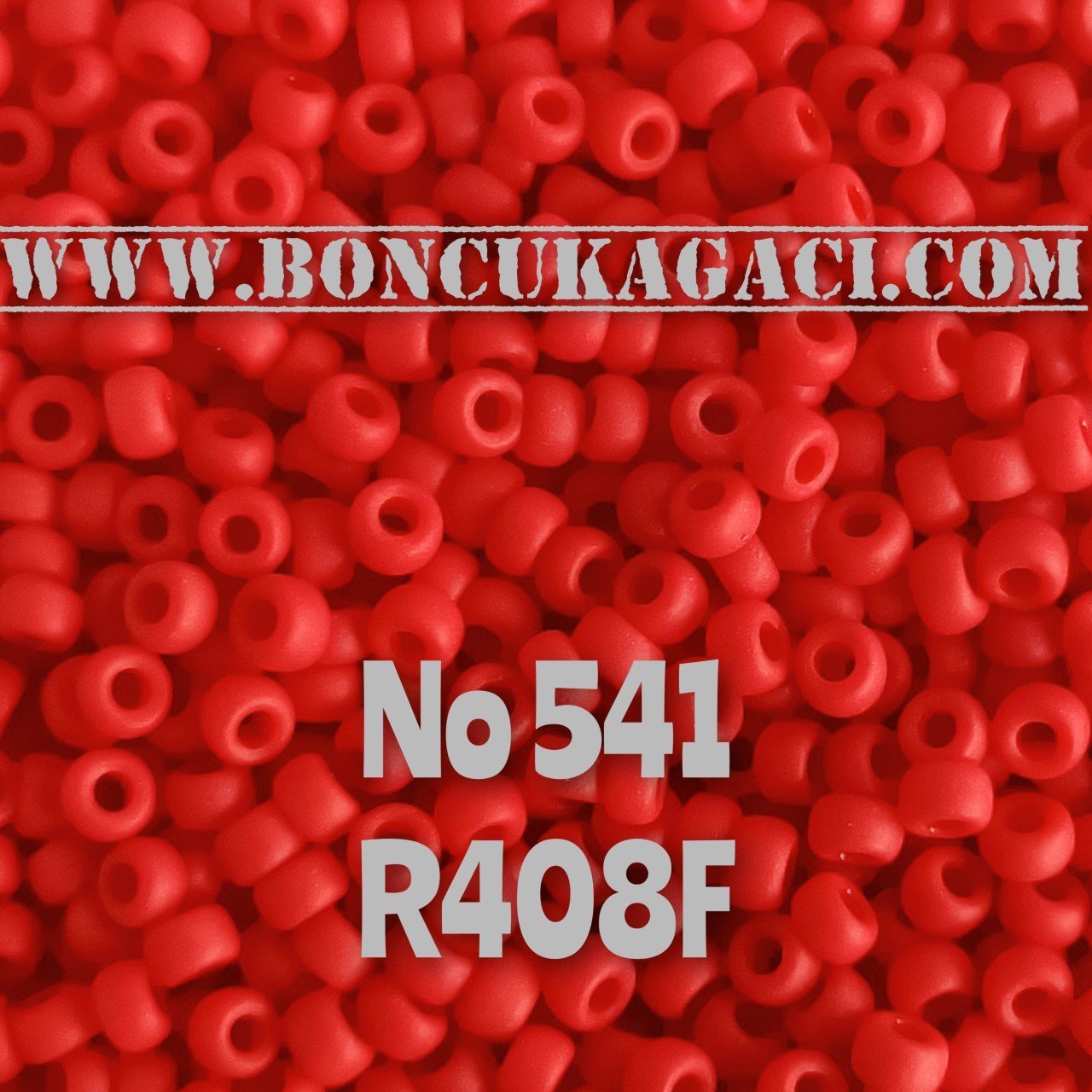Miyuki Kum Boncuk , Miyuki Round Boncuk 11/0 No:541 R408F Mat Bayrak Kırmızı 10 gr