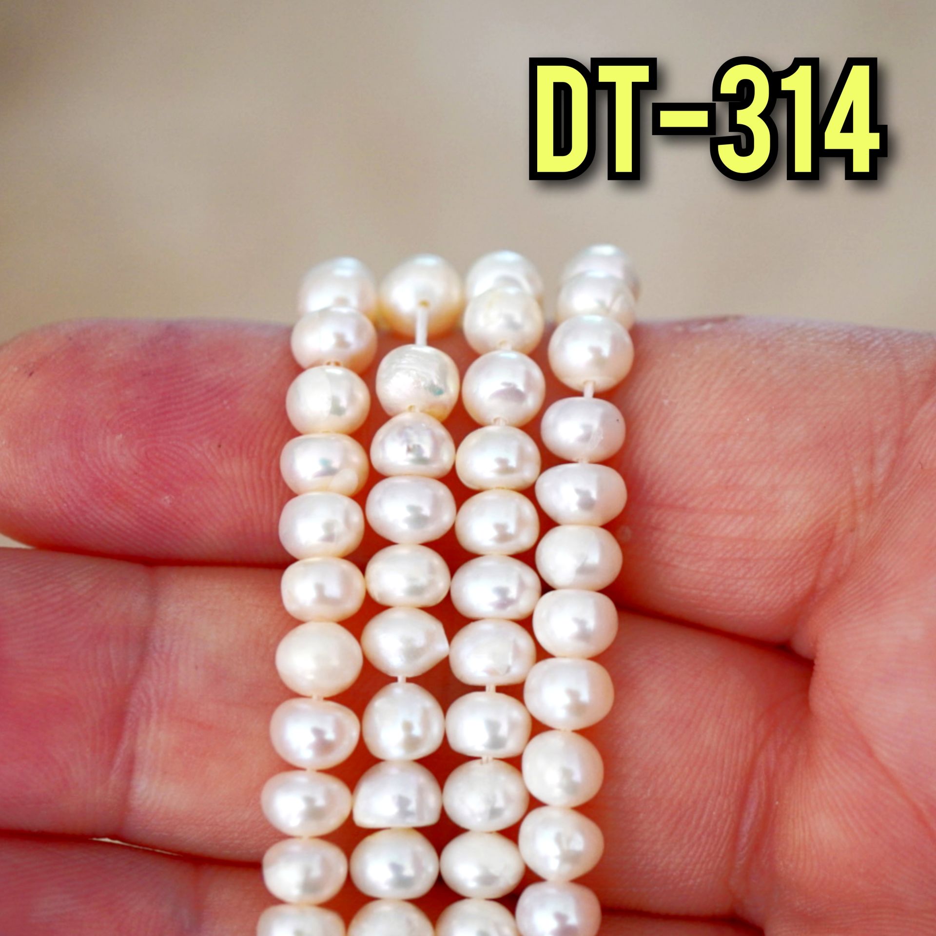 DT-314 Rondel Şekil Düzensiz Kültür İncisi 5.5 x 4.5 mm