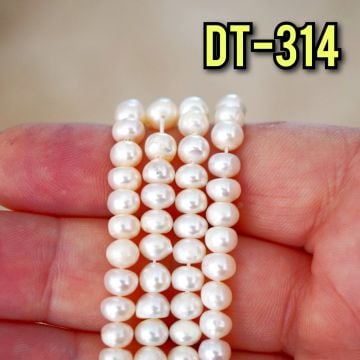 DT-314 Rondel Şekil Düzensiz Kültür İncisi 5.5 x 4.5 mm