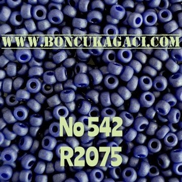 Miyuki Kum Boncuk , Miyuki Round Boncuk 11/0 No:542 R2075 Mat Lacivert 10 gr