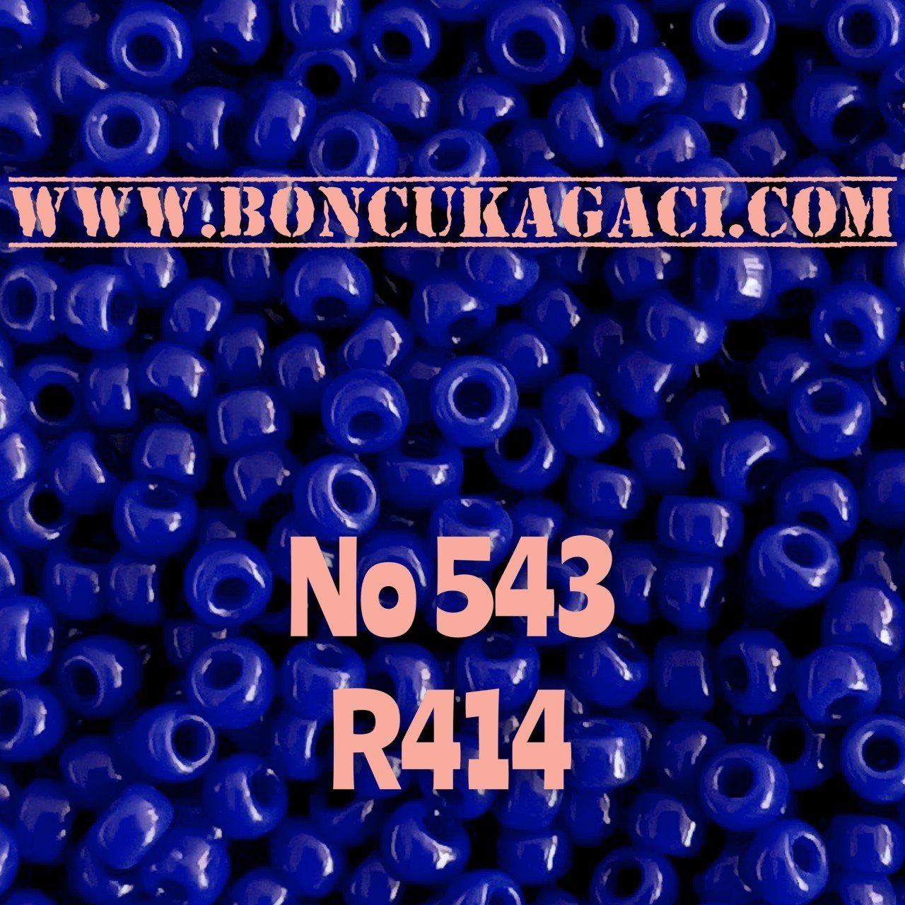 Miyuki Kum Boncuk , Miyuki Round Boncuk 11/0 No:543 R414 Opak Kobalt Mavi 10 gr
