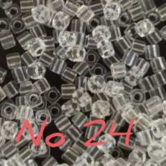 1.8 mm No:24 Miyuki Küp Boncuk , Miyuki Square Boncuk 5 gr Şeffaf