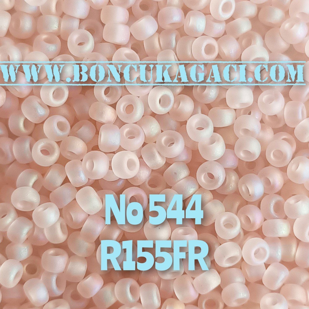 Miyuki Kum Boncuk , Miyuki Round Boncuk 11/0 No:544 R155FR Yarı Şeffaf Mat Pembe 10 gr