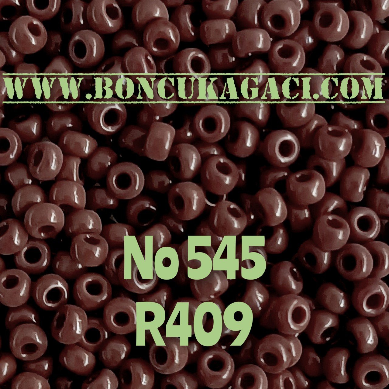 Miyuki Kum Boncuk , Miyuki Round Boncuk 11/0 No:545 R409 Opak Çikolata Kahve 10 gr