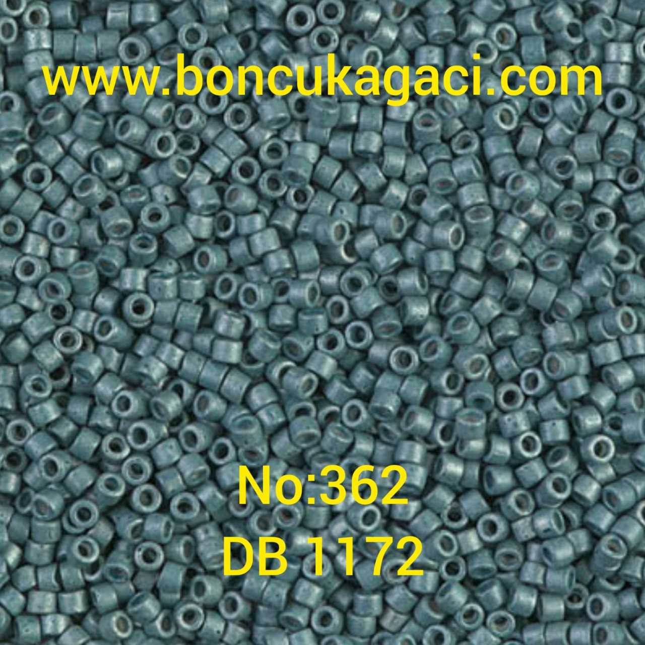NO:362 Miyuki Delica , Miyuki Boncuk 11/0 DB1173 Kaplama Mat Turkuaz