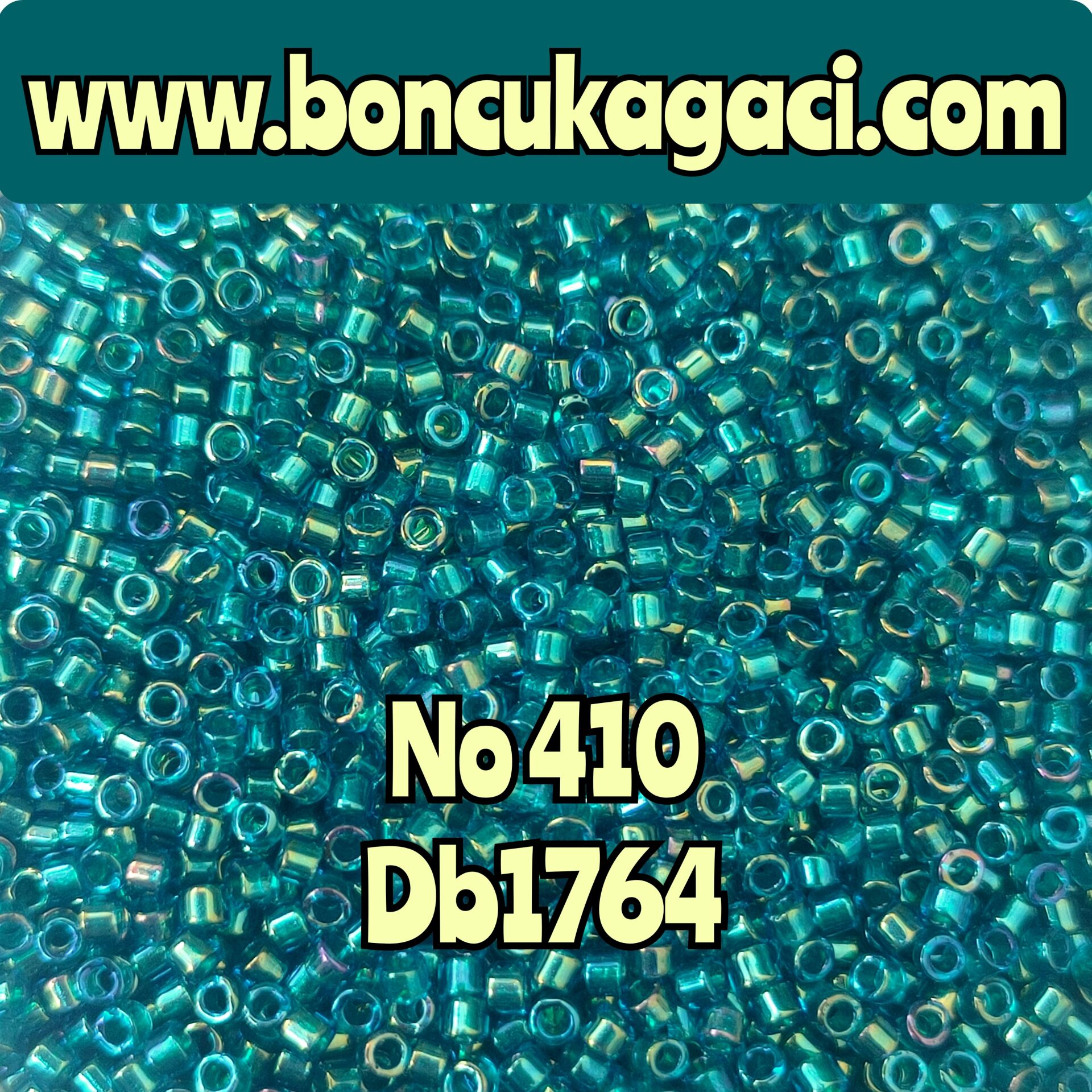 NO:410 Miyuki Delica , Miyuki Boncuk 11/0 DB1764 Yanar Döner Yeşil