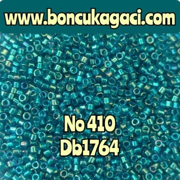 NO:410 Miyuki Delica , Miyuki Boncuk 11/0 DB1764 Yanar Döner Yeşil
