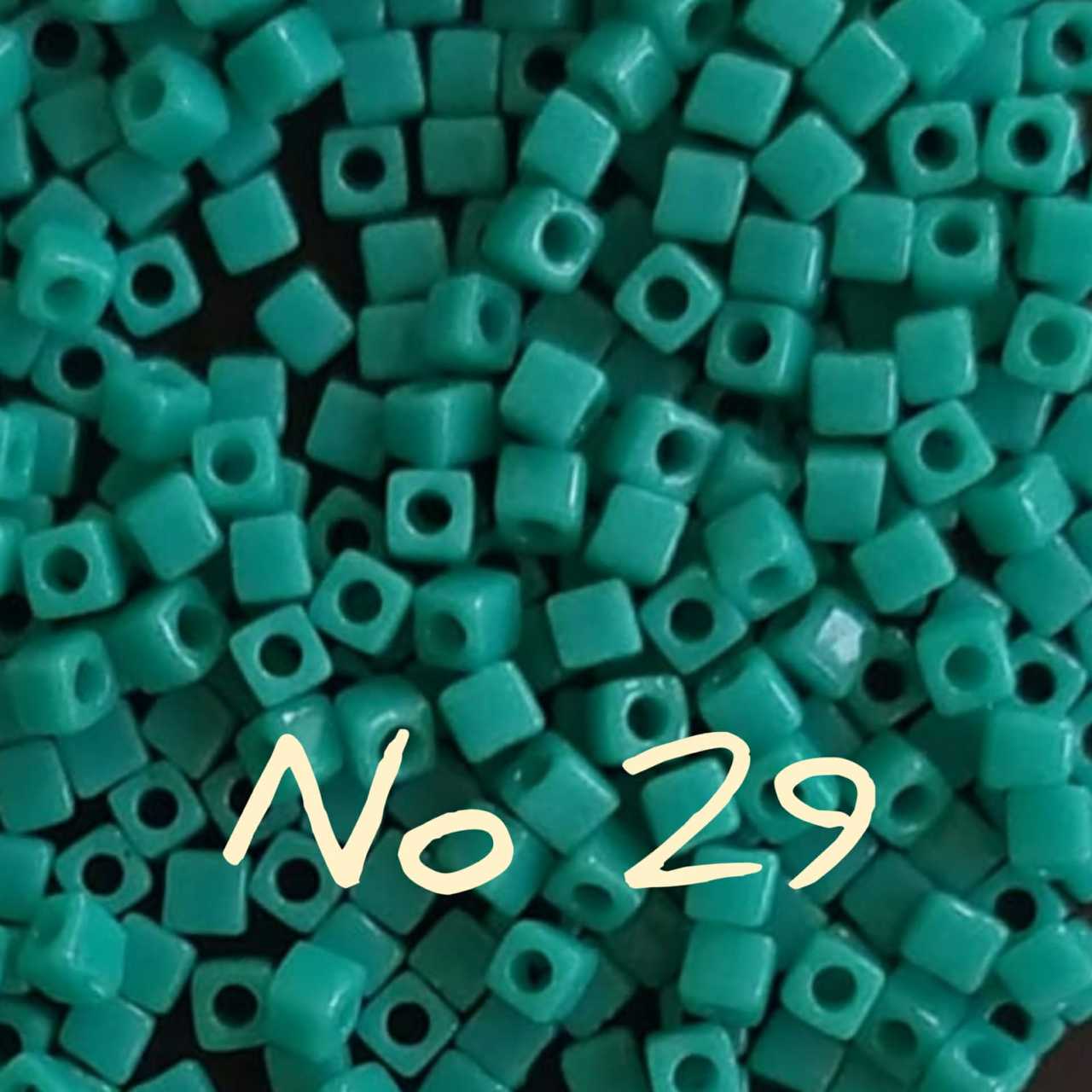 1.8 mm No:29 Miyuki Küp Boncuk , Miyuki Square Boncuk 5 gr Turkuaz
