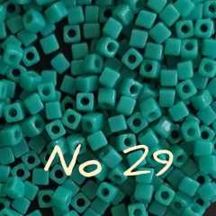 1.8 mm No:29 Miyuki Küp Boncuk , Miyuki Square Boncuk 5 gr Turkuaz