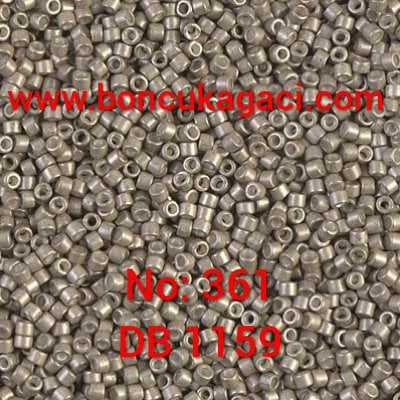 NO:361 Miyuki Delica Boncuk 11/0 DB1159 Mat Kaplama Kalay Rengi