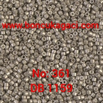 NO:361 Miyuki Delica Boncuk 11/0 DB1159 Mat Kaplama Kalay Rengi