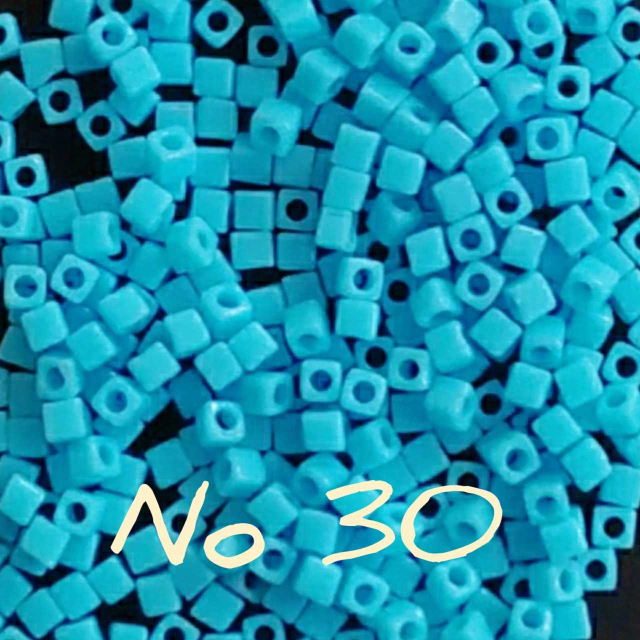 1.8 mm No:30 Miyuki Küp Boncuk , Miyuki Square Boncuk 5 gr Açık Mavi