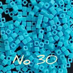 1.8 mm No:30 Miyuki Küp Boncuk , Miyuki Square Boncuk 5 gr Açık Mavi