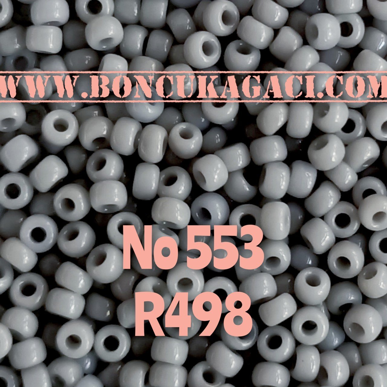 Miyuki Kum Boncuk , Miyuki Round Boncuk 11/0 No:553 R498 Opak Gri 10 gr