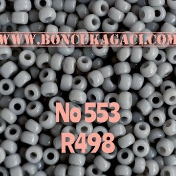 Miyuki Kum Boncuk , Miyuki Round Boncuk 11/0 No:553 R498 Opak Gri 10 gr