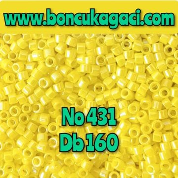 NO:431 (Eski no 1012) Miyuki Delica , Miyuki Boncuk 11/0 DB160 Opak Parlak Rainbow Sarı