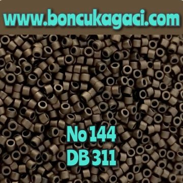 NO:144 Miyuki Delica Boncuk Opak Mat Metalik Koyu Bronz 11/0 DB311