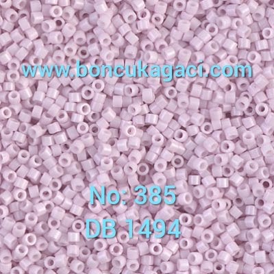 NO:385 Miyuki Delica , Miyuki Boncuk 11/0 DB1494 Opak Açık Pembe