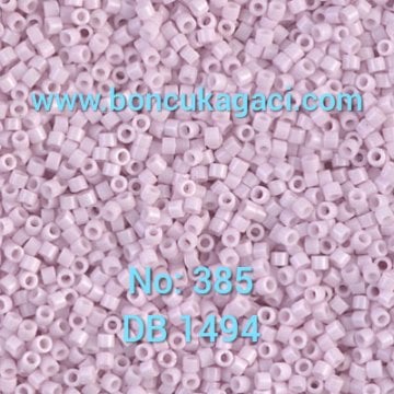 NO:385 Miyuki Delica , Miyuki Boncuk 11/0 DB1494 Opak Açık Pembe