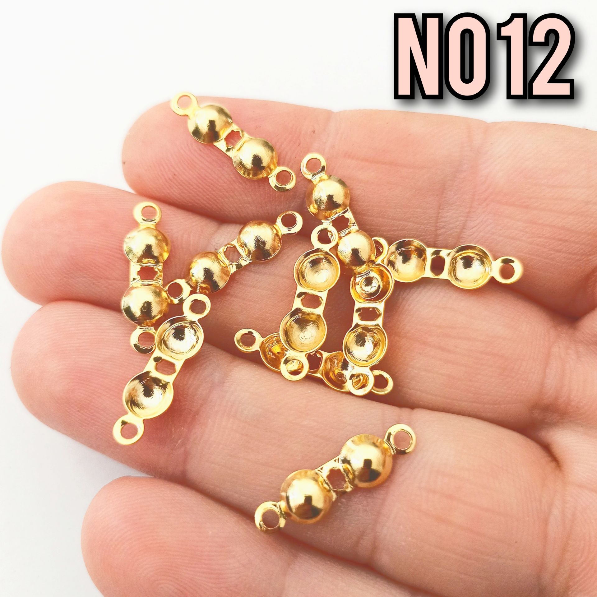 No: 12 24 Ayar Altın Kaplama Çift Kulplu Düğüm Kapama 5.3 mm