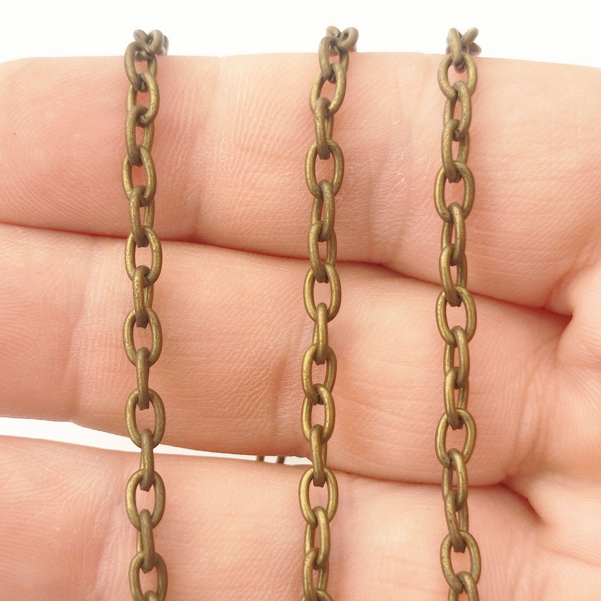 No : 021 Antik Renk Uzatma Zinciri Oval 5.5x3.5 mm