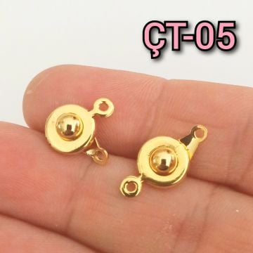 ÇT-05 Çıt Çıt kapama 24 Ayar Altın Kaplama 2 Adet