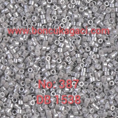 NO:387 Miyuki Delica Boncuk 11/0 DB1538 Parlak Gri