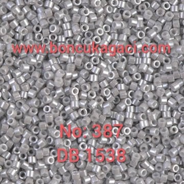 NO:387 Miyuki Delica Boncuk 11/0 DB1538 Parlak Gri