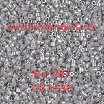 NO:387 Miyuki Delica Boncuk 11/0 DB1538 Parlak Gri
