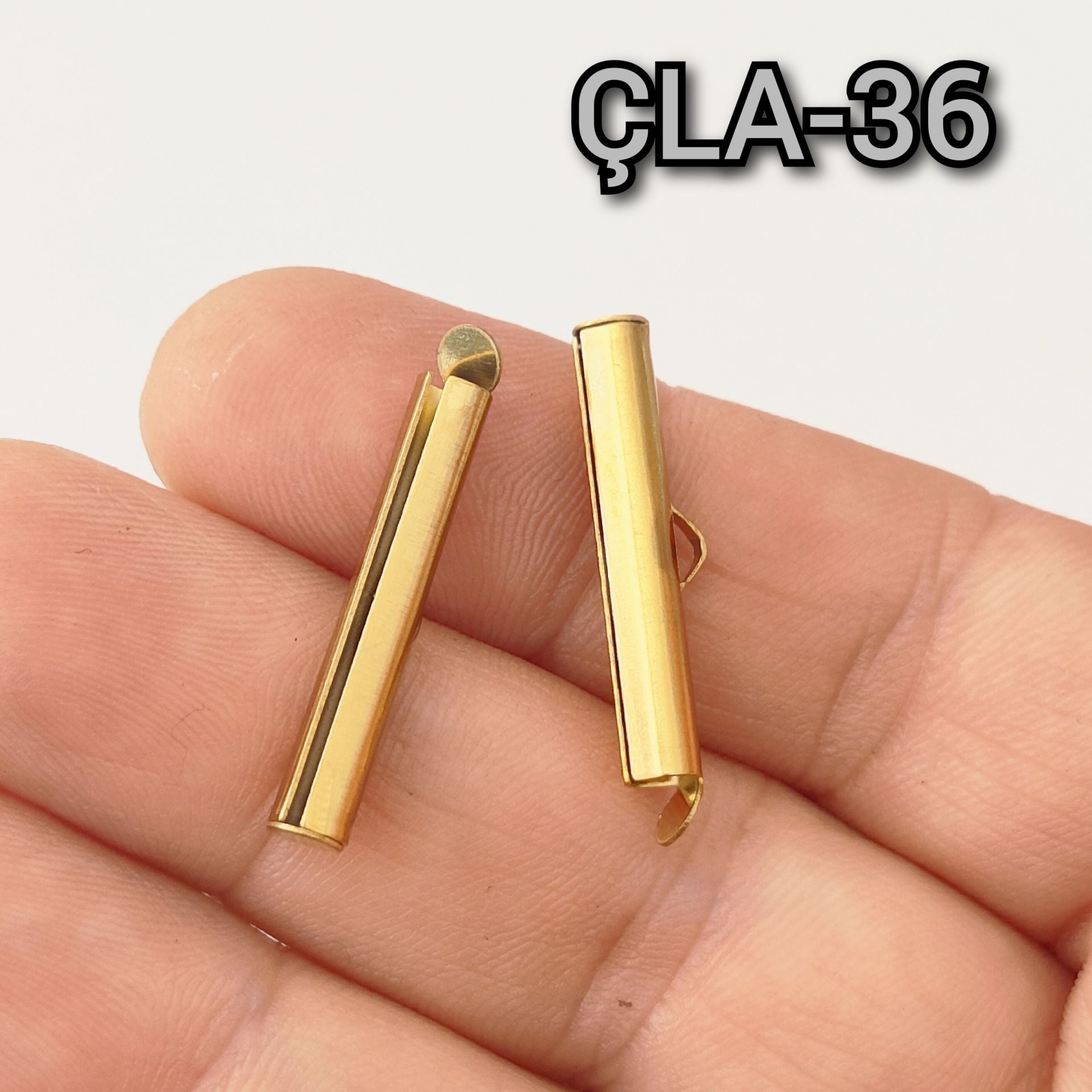 ÇLA-036 A Kalite Kaplama Altın Renk 316L Cerrahi Çelik Korniş Kapama 25 mm
