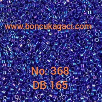 NO:368 Miyuki Delica , Miyuki Boncuk 11/0 DB165 Yanar Döner Saks Mavi