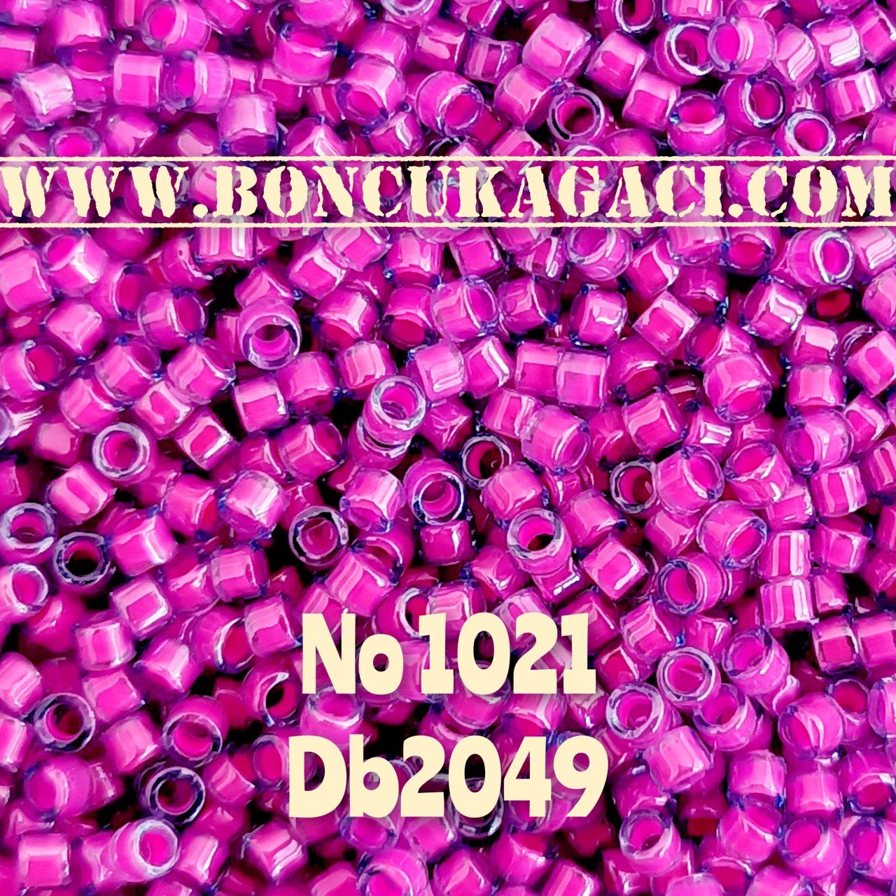 NO:1021 Miyuki Delica , Miyuki Boncuk 11/0 DB2049 Sıcak Pembe