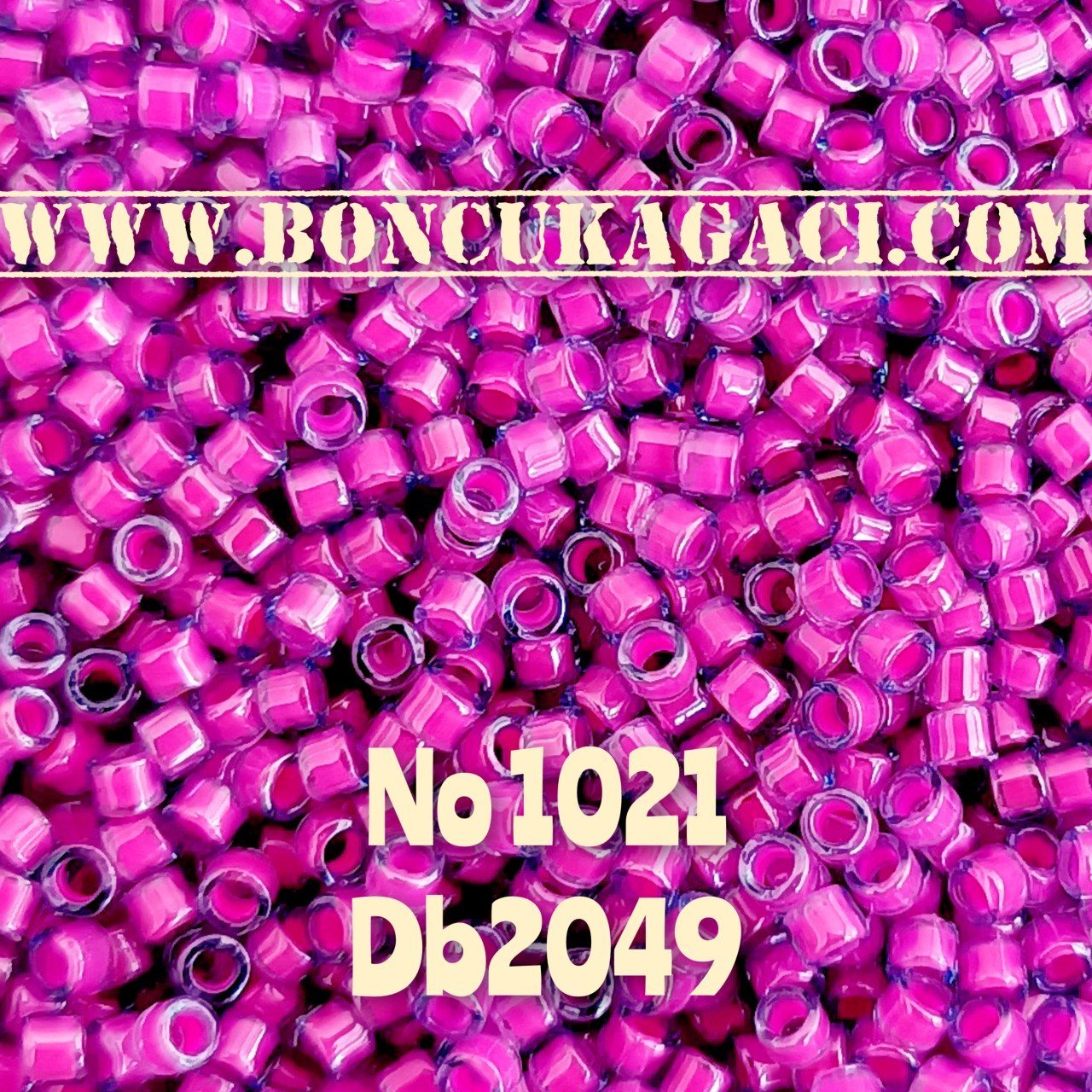 NO:1021 Miyuki Delica , Miyuki Boncuk 11/0 DB2049 Sıcak Pembe