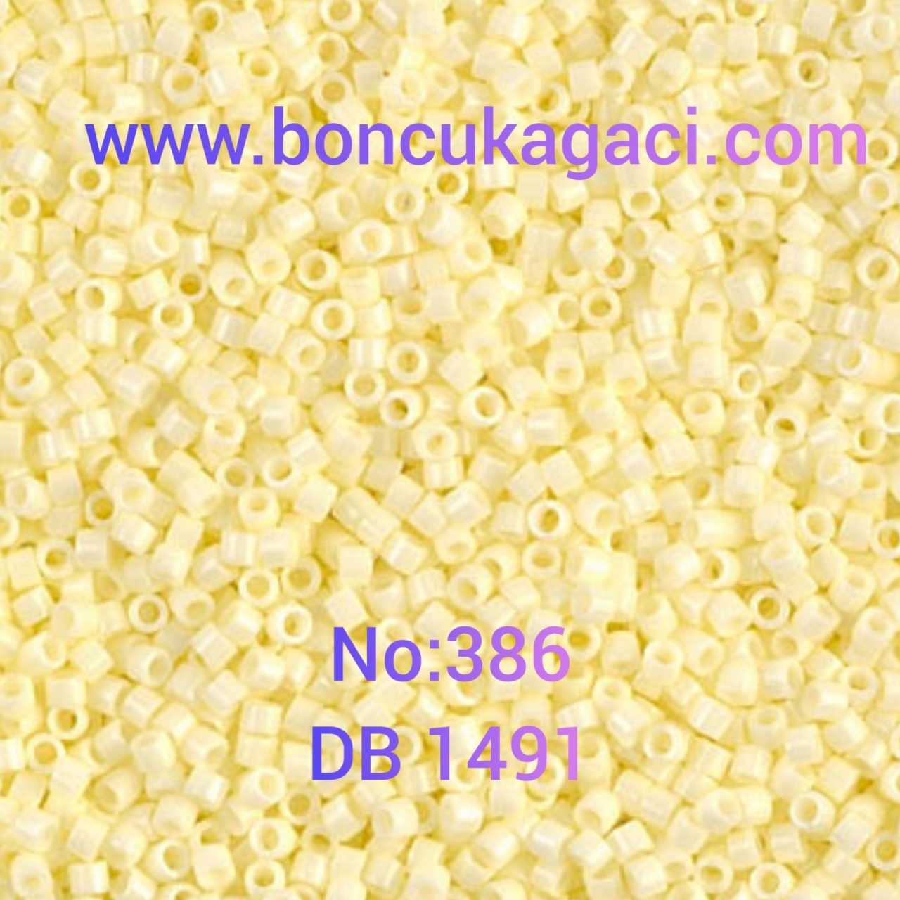 NO:386 Miyuki Delica , Miyuki Boncuk 11/0 DB1491 Opak Açık Sarı