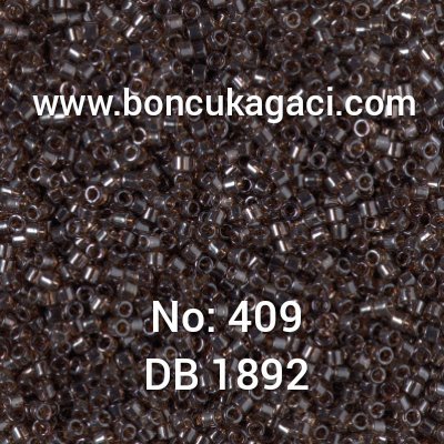 NO:409 Miyuki Delica Boncuk 11/0 DB1892 Şeffaf Kahverengi