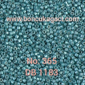 NO:365 Miyuki Delica , Miyuki Boncuk 11/0 DB1183 Mat Kaplama Turkuaz Mavi
