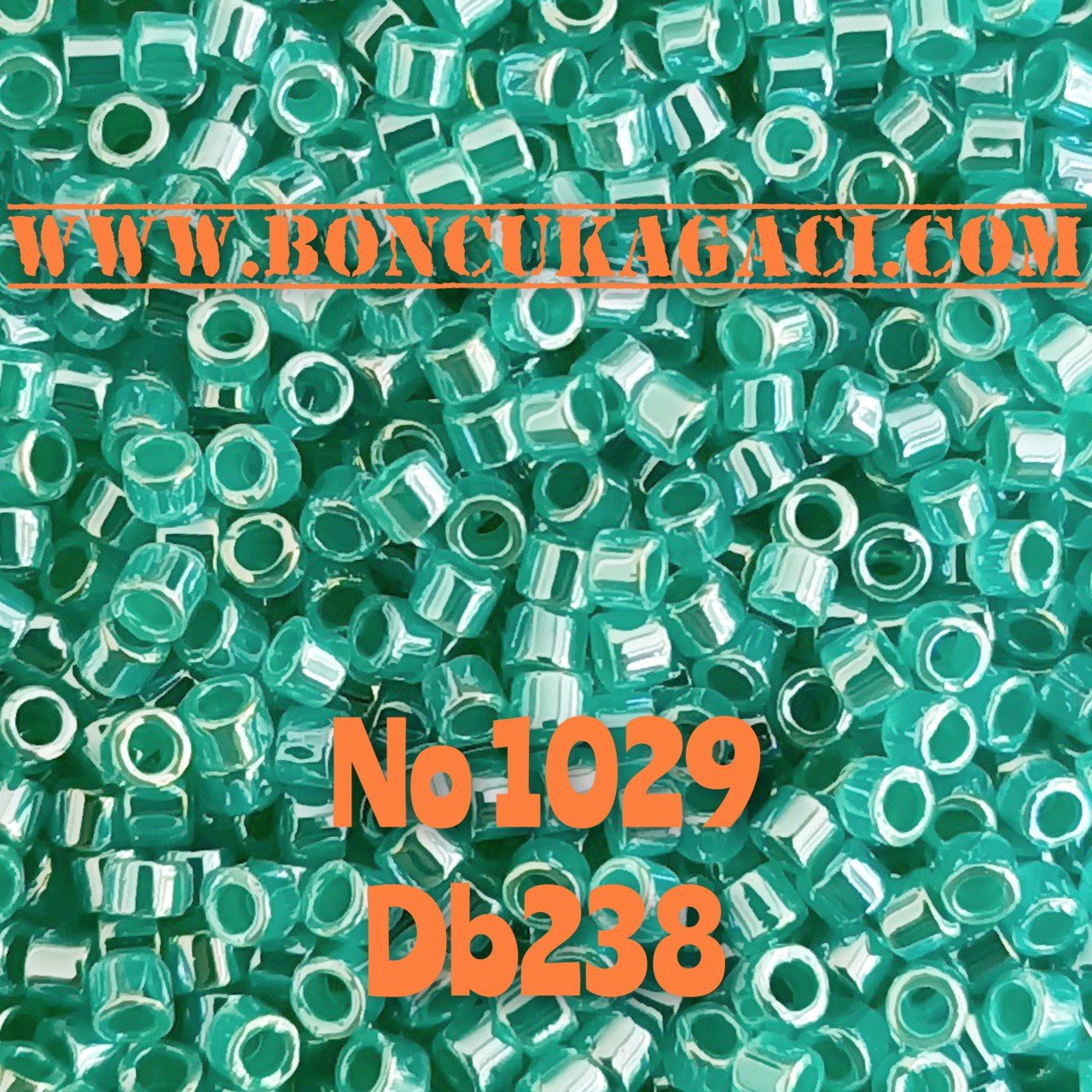 NO:1029 Miyuki Delica , Miyuki Boncuk 11/0 DB238 Parlak Su Yeşili