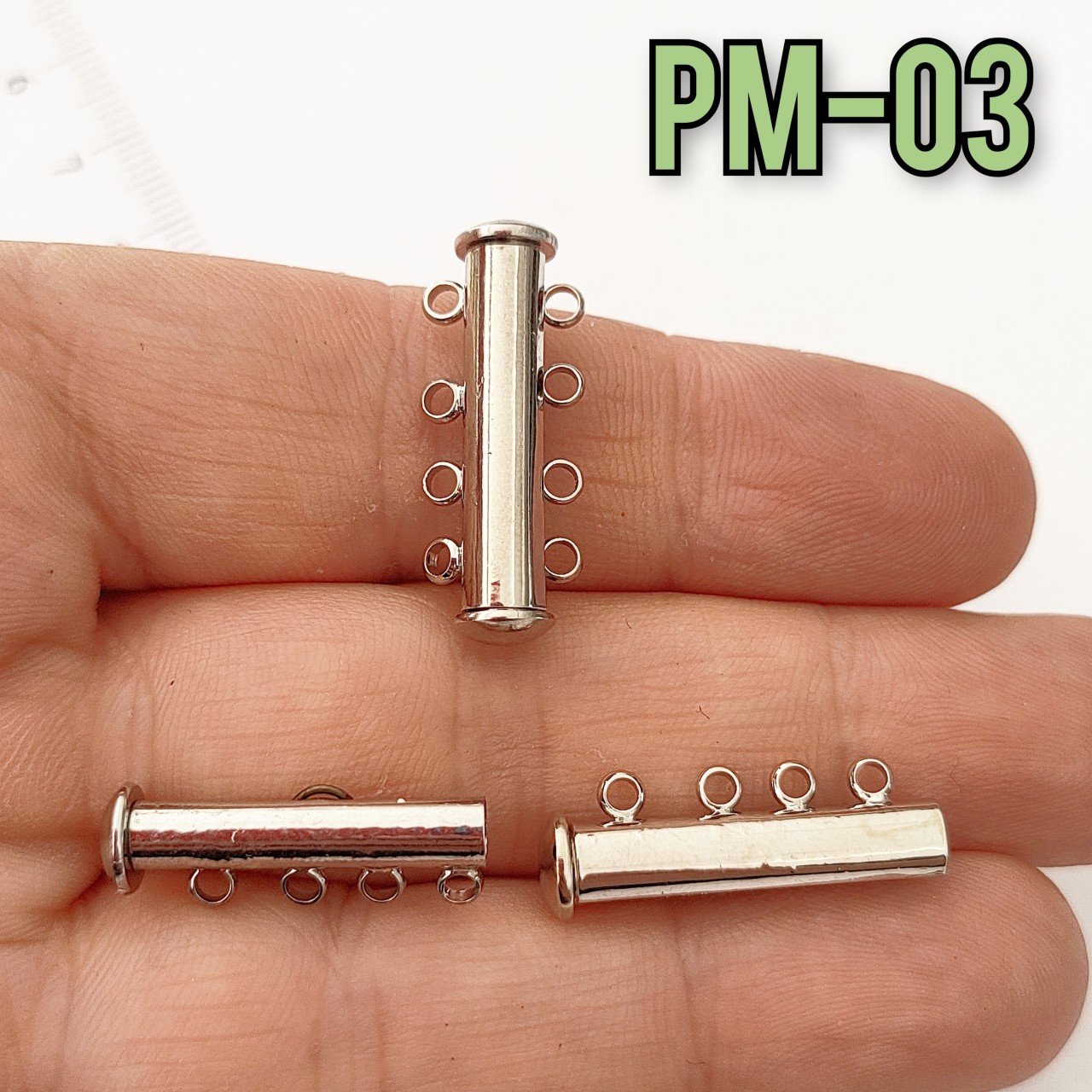PM-03 4 Halkalı Gümüş Renk Pirinç Sürgülü Kapama