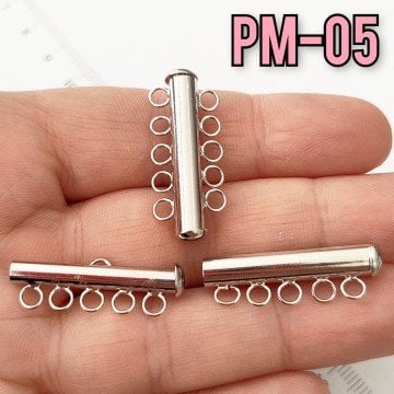 PM-05 5 Halkalı Gümüş Renk Pirinç Sürgülü Kapama