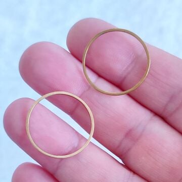 ÇLK-48 A Kalite Kaplama Altın Renk 316L Cerrahi Çelik Halka 2.2 cm